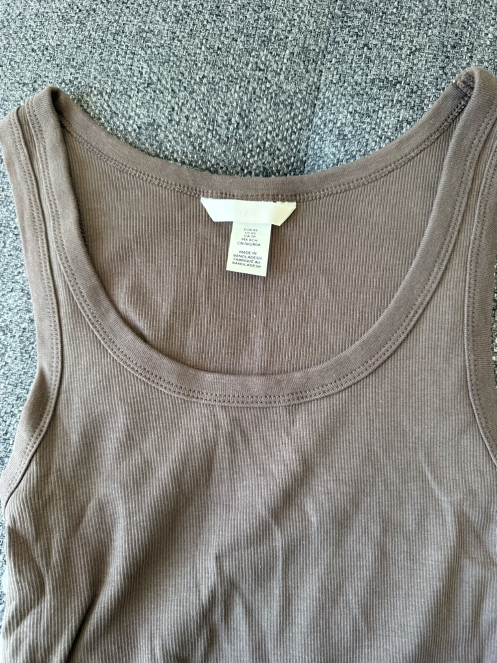 H&M Classic Ribbed Tank Tops - White & Brown - Picture 4 of 5